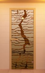 Стеклянная дверь для сауны Aldo Спрайт 1900х700 бронзовая