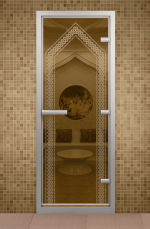 Стеклянная дверь для хаммама Aldo Дастархан 1900х700