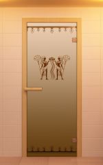 Стеклянная дверь для сауны Aldo Фараон 1900х700 бронзовая