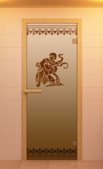 Стеклянная дверь для сауны Aldo Лацио 1900х700 бронзовая