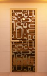 Стеклянная дверь для сауны Aldo Траффик 1900х700 бронзовая