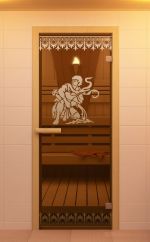 Стеклянная дверь для сауны Aldo Рим 1900х700 бронзовая
