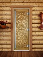 Стеклянная дверь для сауны Doorwood А021