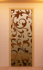 Стеклянная дверь для сауны Aldo Версаль 1900х700 бронзовая