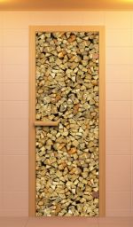 Стеклянная дверь для сауны Aldo Дровница 1900х700