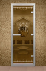 Стеклянная дверь для хаммама Aldo Египет 1900х700